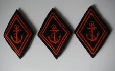 lot de 3  insignes tissu militaire losange de bras TDM troupes de marine