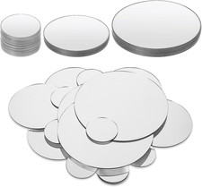 40 Pcs Mini Size round Mirrors, Small round Craft Mirrors, Mirror Stickers Adhes