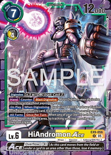 EX9-056 HiAndromon ACE : Rare Digimon Card : EX09: Versus Monsters