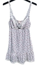 Victoria  s Secret Floral Chemise Nightgown L Coquette Y2K Babydoll Pajamas