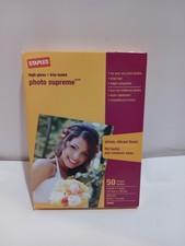 Staples Inkjet Photo Paper NEW Supreme High Gloss Printer 5 X 7 19892 50 Sheets