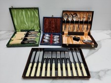 Boxed Cutlery Canteen Bundle Chrome & Sheffield Stainless Steel Vintage S9758