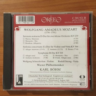 SCHNEIDERHAHN / STRENG wa mozart serenata notturna et al EX/VG+ (CD Album)