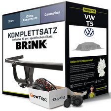 Für VW T5 Multivan Anhängerkupplung starr +eSatz 13pol 09.2009-07.2015 Set NEU