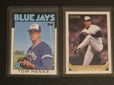 1986 Topps - Tom Henke #333 & 1993 Gold #376 Blue Jays