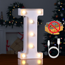 Rechargeable LED Letter Lights Sign Marquee Light Up Letters Sign for Night Ligh