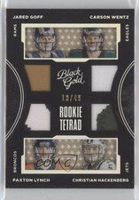 2016 Panini Black Gold White Prime 10/49 Carson Wentz Christian Hackenberg 0yp5