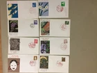 Eight Japan fdc with definitive stamps