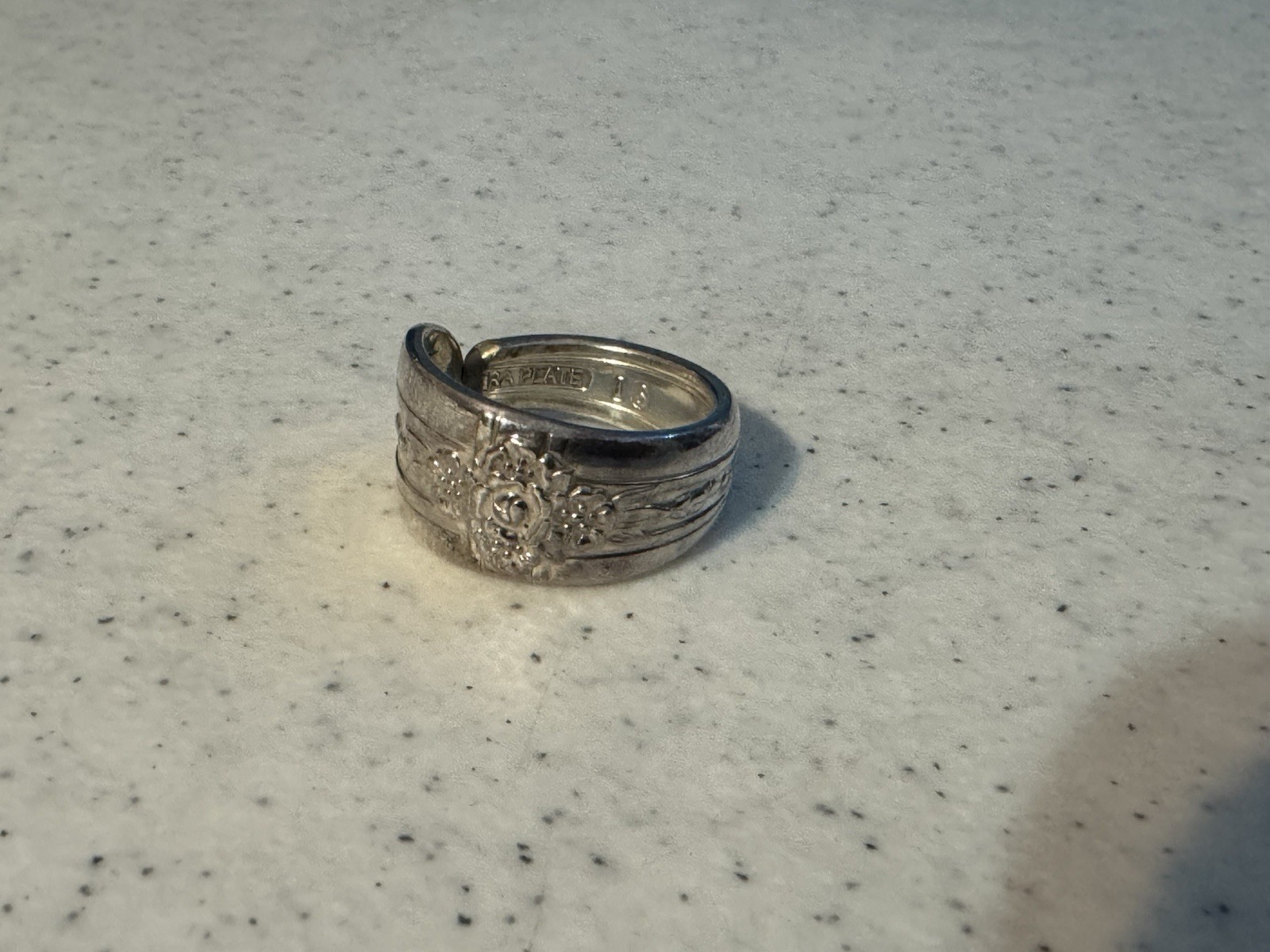 Vintage Silver Spoon Ring Size 10