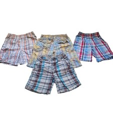 Lot Of 4 Boys Shorts Size 4 Multi-Color Plaid Place Raider Jeans Healthtex Cargo