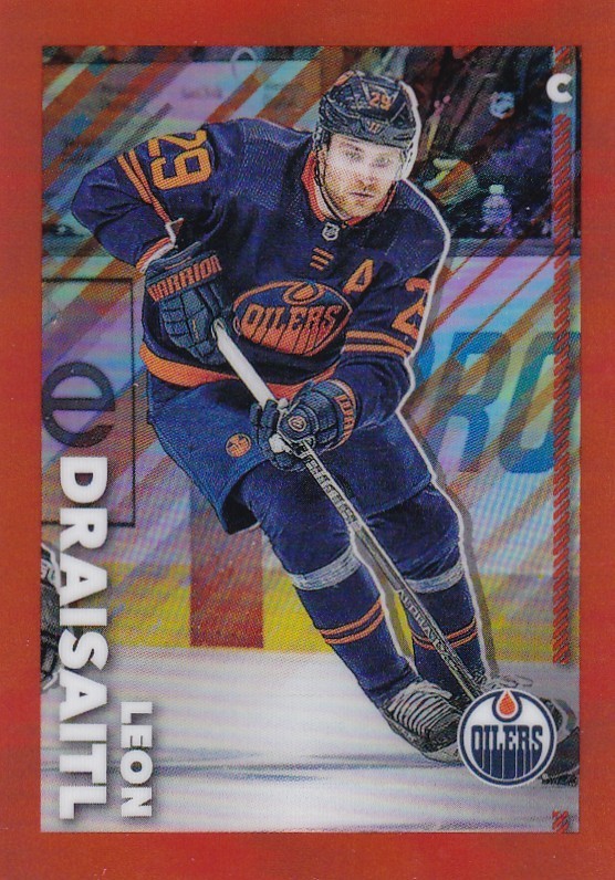 2022-23 Topps Chrome NHL SSP Orange Sticker #194 LEON DRAISAITL  /25  MADE
