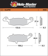 Suzuki VZ 800 M800 ZU Intruder 2007 [Front Motorcycle Sinter Brake Pads]