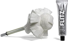 Flitz Buff Ball w/ 1.76oz Metal Polish Paste - 2in Drill Buffer Polisher Atta...