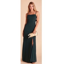 Birdy Grey Benny Olive Green Spaghetti Strap Maxi Dress with Bow Back XS