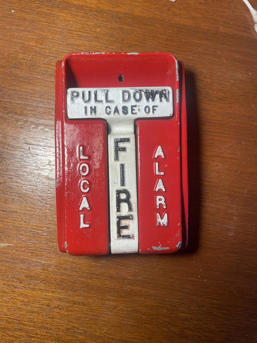Vintage Fire-Lite BG5 Fire Alarm Pull Handle Case | eBay
