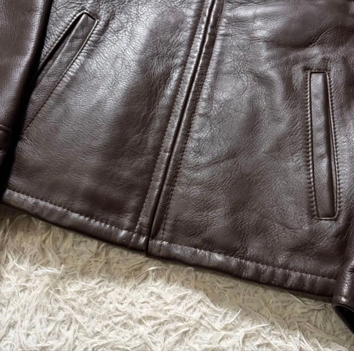 SCHOTT 681 Bordeaux Leather Highwayman Riders Tracker Jacket Size