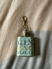 Stainless Steel Mini 1oz Pocket Hip Flask Keyring