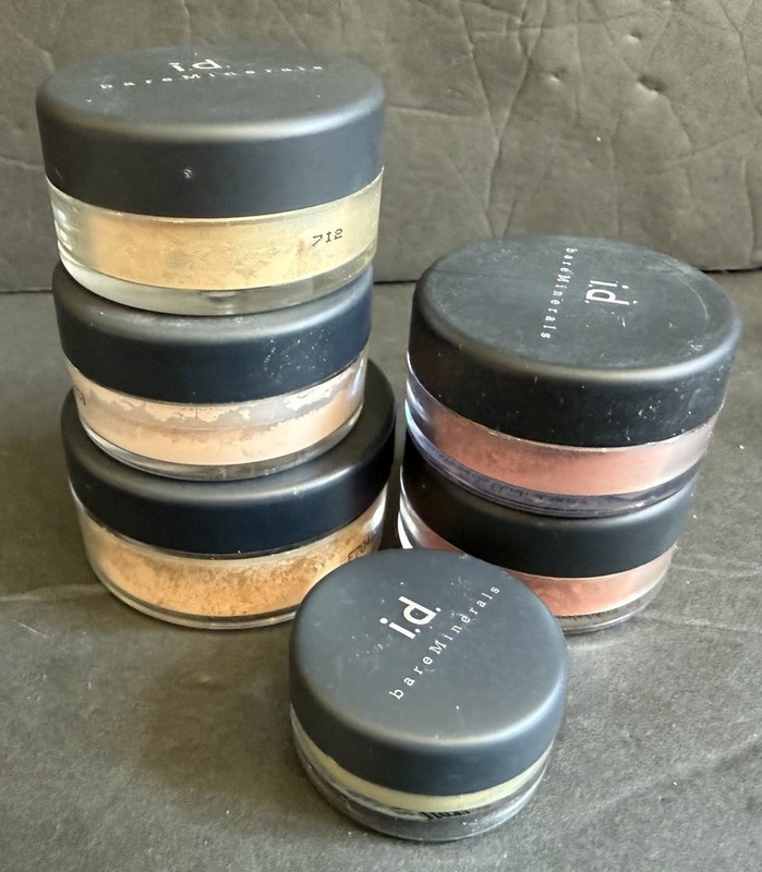 Bare Minerals Foundation 15 Light Veil Frisky & Papaya Blush Mojito Eye Lot Of 6