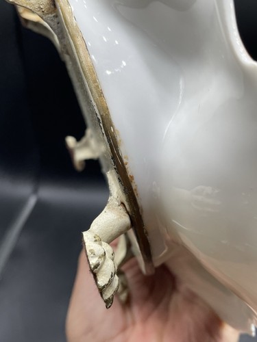 Oyster Plate 5-well Gold Trim (Metal Animal Claw footed base ASIS) Limoges? - Picture 9 of 14