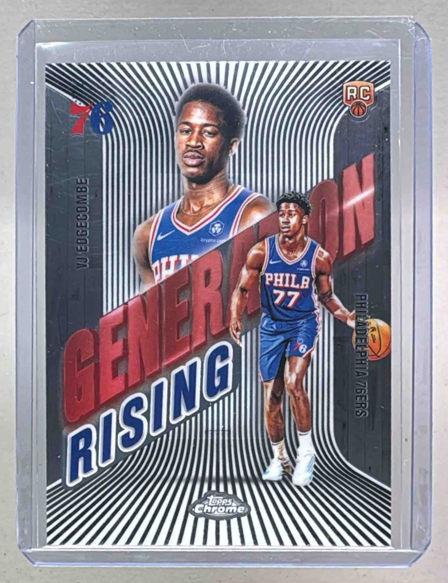 VJ Edgecombe 2025 Topps Chrome #GR-3 Generation Rising Rookie RC