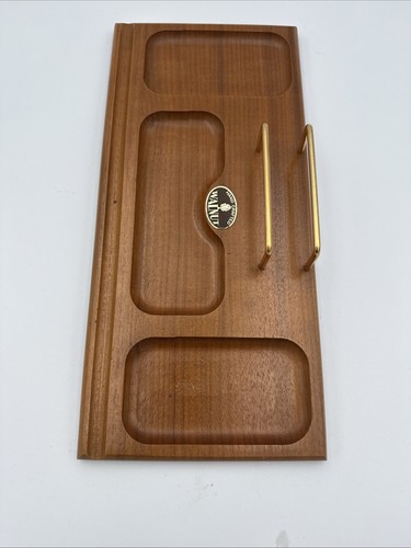 Vintage Walnut Wooden Dresser Valet Organizer Hand Crafted - Picture 8 of 8