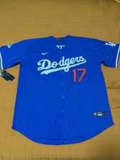 Shohei Ohtani 17 Dodgers Blue Nike Jersey Men s 2XL World Series Patch NWT