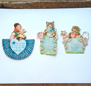 Vintage Valentine's Day Cards Lot Of 3