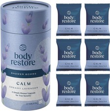 Shower Bombs 6-Pack Body Restore Stress Relief Dreamy Lavender Relax Self-Care