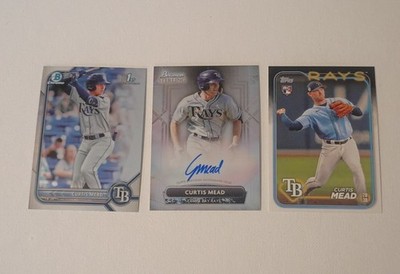 Curtis Mead 3 Card Rookie Lot With Autograph Nationals