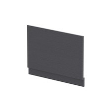 800mm Edge/Power Straight End Bath Panel & Plinth - Textured Woodgrain Graphite 