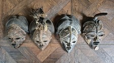 Set of 4 Chokwe masks from Cameroon - Circumcision masks