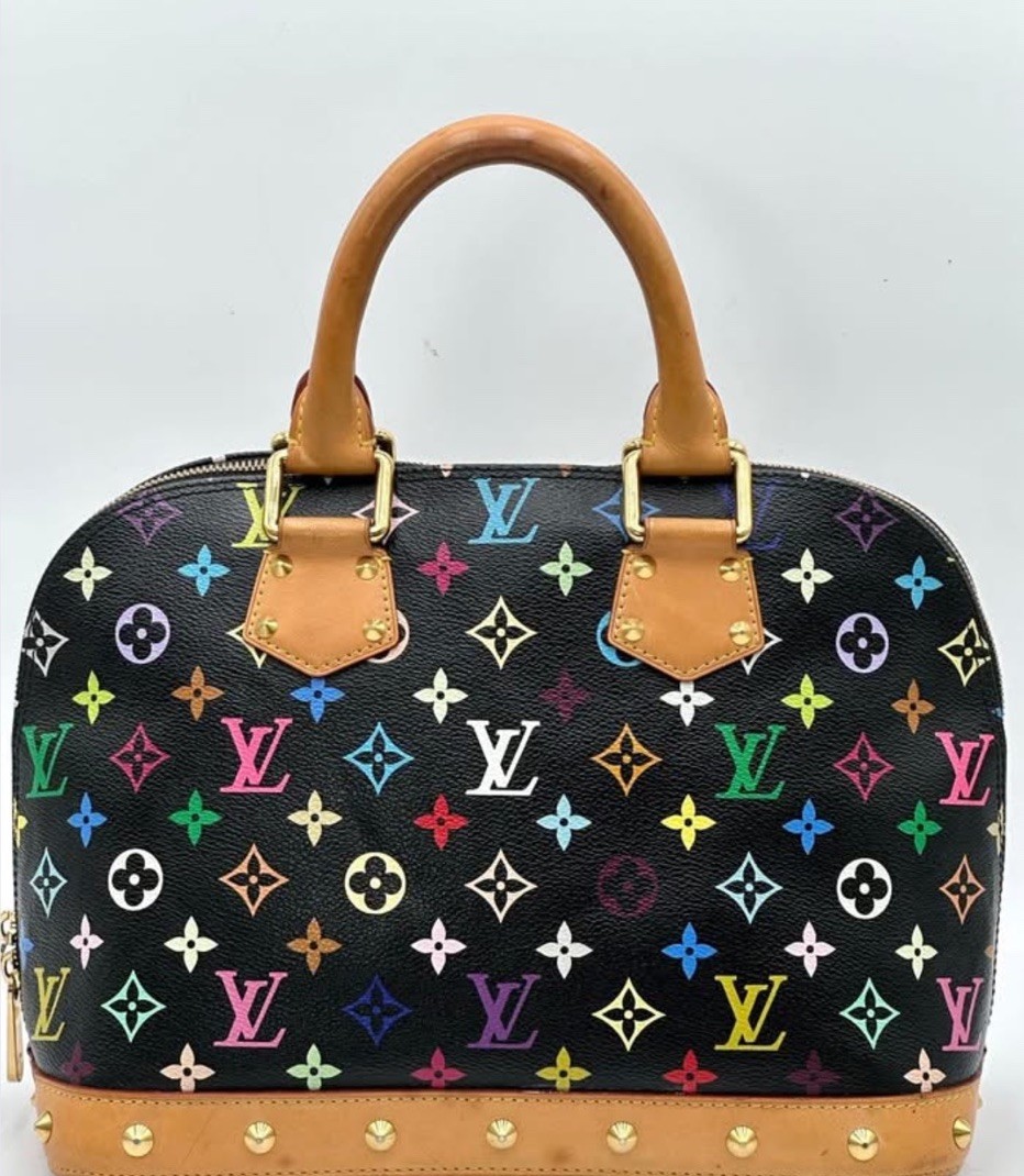 Louis Vuitton Black Multi Color Murakami Alma PM Lock & Key Cert