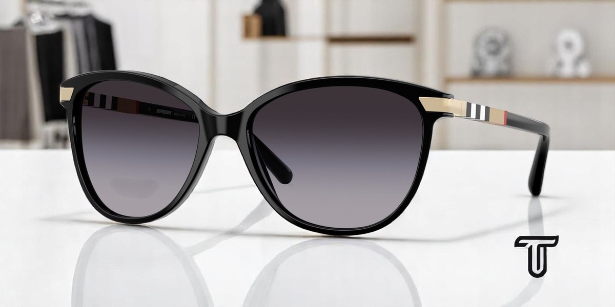 BURBERRY BE4216 30018G Black Gray Gradient 57 mm Women's