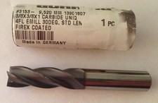 LOT OF 3 GUHRING Solid Carbide End Mill 3/8 x 3/8 x 7/8 Firex Coated 4 Flutes