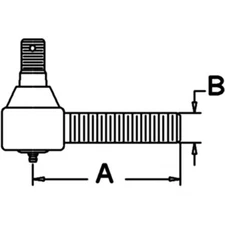 Tie Rod End - Heavy Duty Fits International 656 2656 606 544 2544 504 2504 2606