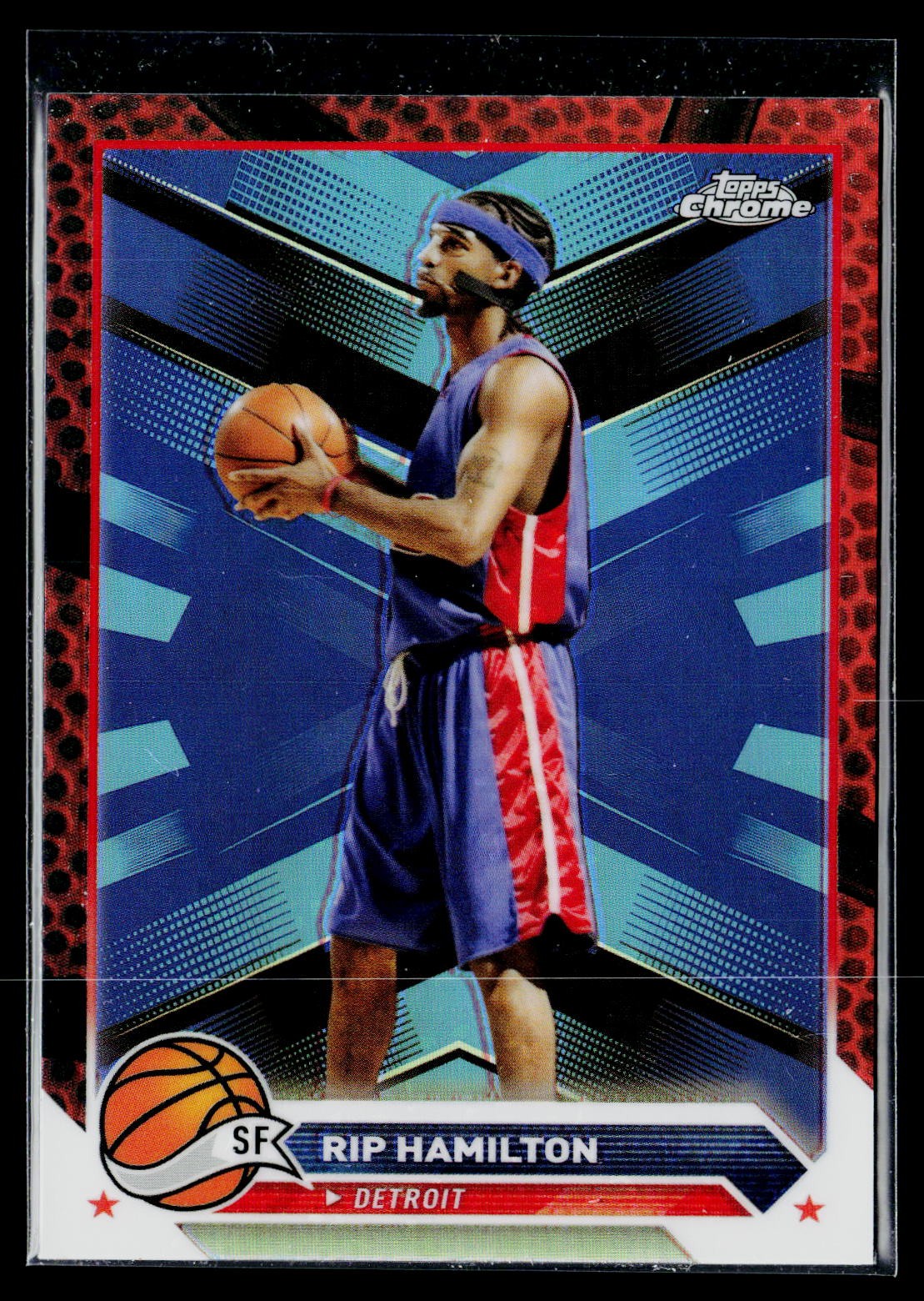 Rip Hamilton 2023-24 Topps Chrome #109 Orange Basketball Refractors