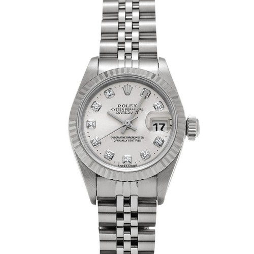 ROLEX Datejust 69174G Silver/diamond WATCH 729584