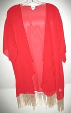 NEW LuLaRoe Monroe Sheer Open Front Kimono Cover Up Duster Size L Boho,Fairy Co