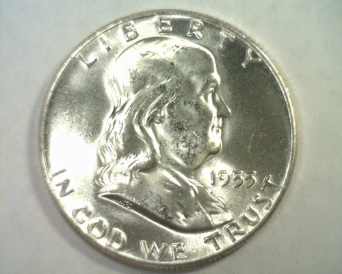 1955 FRANKLIN HALF DOLLAR CHOICE UNCIRCULATED CH. UNC. NICE ORIGINAL COIN