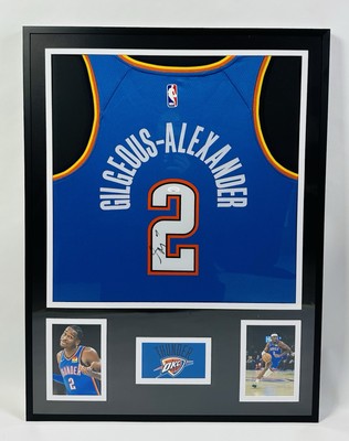 Shai Gilgeous Alexander Signed Oklahoma City Thunder Framed Jersey