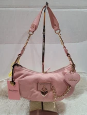 Juicy Couture Exclusive Rolling On Hobo Pink Diamond Shoulder Bag Brand New 