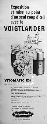 WERBUNG VOIGTLÄNDER VITOMATIC OBJEKTIV COLOR-SKOPAR SHUTTER SOONTO SLK-V