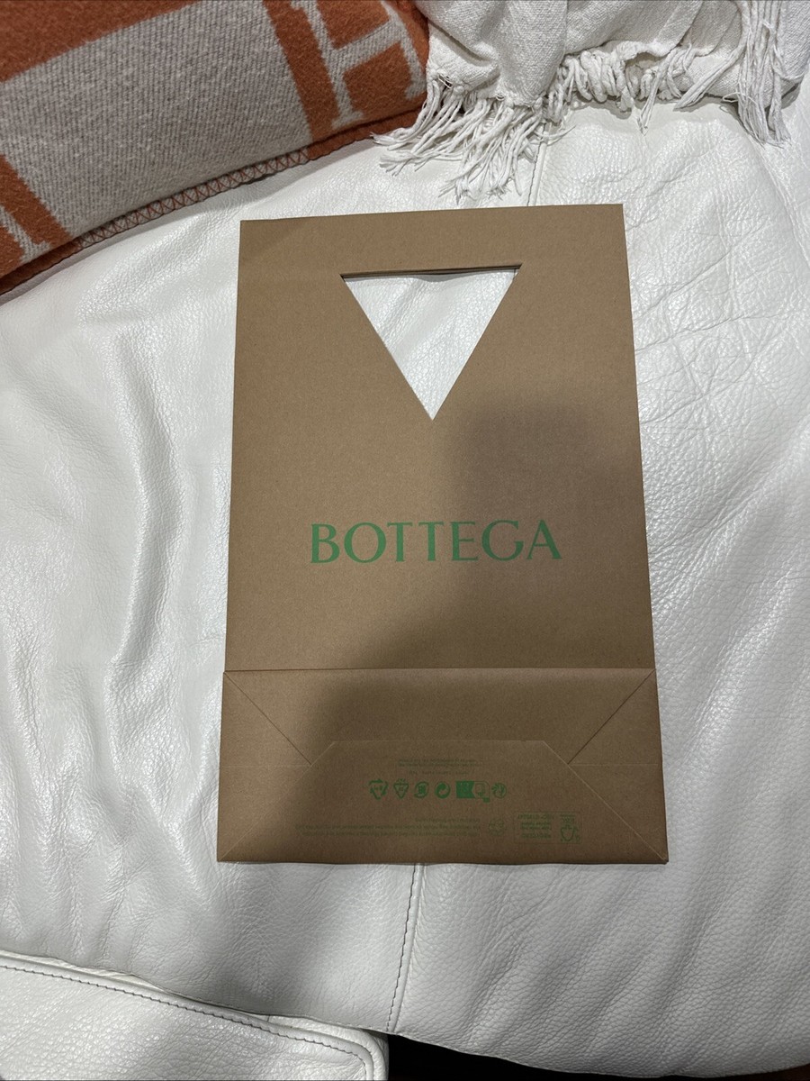 Authentic Bottega Veneta Paper - Natural Shopping Bag 11.75” x