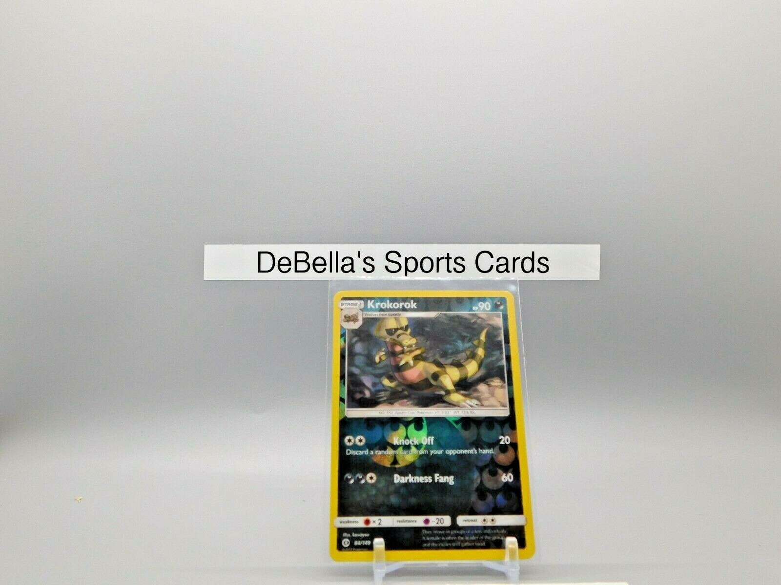 2017 Pokemon Sun and & Moon Krokorok Reverse Holo Uncommon 84/149 