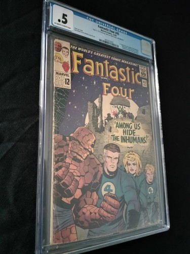 Fantastic Four 45 CGC 0.5 -blue label KEY Marvel 1965 story complete missing ads - Picture 6 of 17