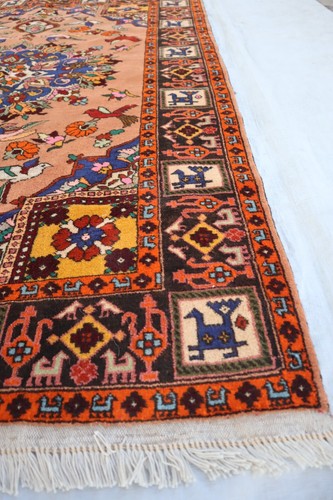 4'5x6'7 ft One of a Kind Afghan Vintage Heriz Rug- Handmade Serapi Rug- Area Rug - Picture 5 of 14