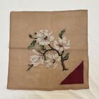 New ListingFloral Needle Point Canvas Dogwood Tapestry Unfinished 18" x 18" Needs Work