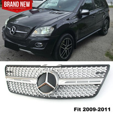 Chrome Front Grille Grill Wstar For Mercedes W164 2009-2011 Ml350 Ml550 Ml500