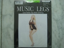 New GREEN lace top w/G string FREE size plus Green metallic eyelashes FREE S H