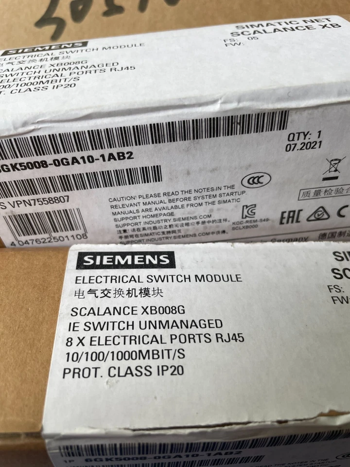 SIEMENS SCALANCE XB008G Ethernet Switch 6gk5008-0ga10-1ab2 6gk 5008-0ga10-1ab2 - Image 3 of 4